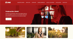 Desktop Screenshot of federacionunae.com